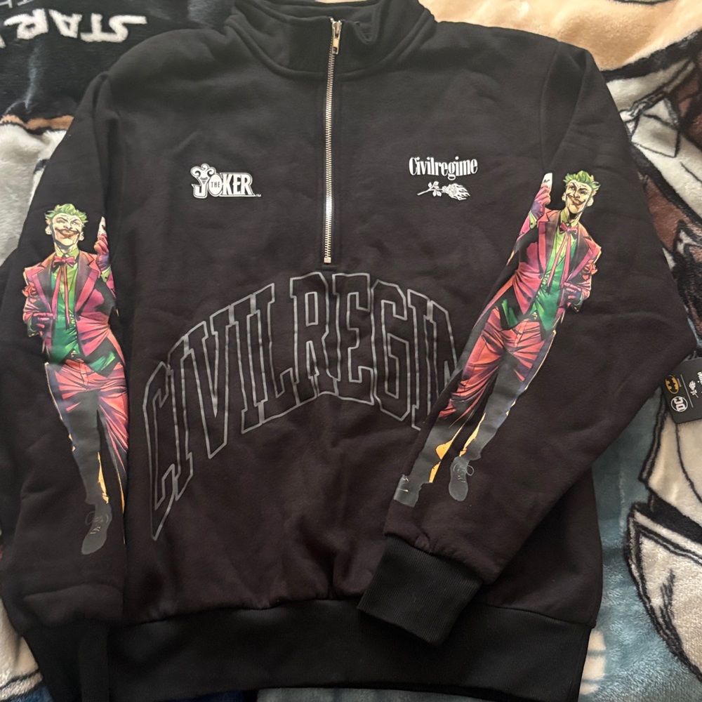Civil Regime x Batman Joker 🃏 Half-Zip Sweater